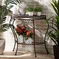 Baxton Studio Laraine ModernBlack Metal Outdoor Console Table 193-12111-ZORO